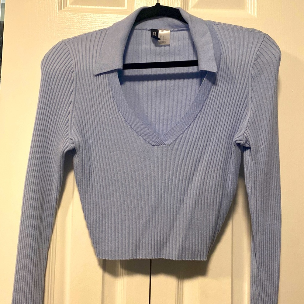 H&M collared crop sweater
